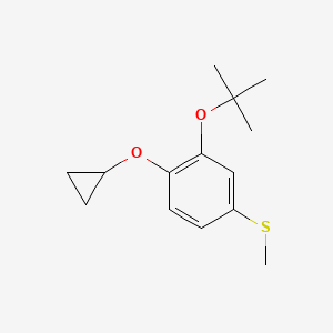 molecular formula C14H20O2S B14807314 (3-Tert-butoxy-4-cyclopropoxyphenyl)(methyl)sulfane 