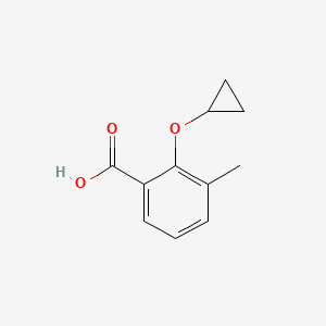 molecular formula C11H12O3 B14807318 2-Cyclopropoxy-3-methylbenzoic acid 