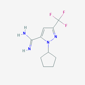 1-cyclopentyl-3-(trifluoromethyl)-1H-pyrazole-5-carboximidamide