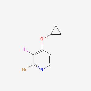 molecular formula C8H7BrINO B14807341 2-Bromo-4-cyclopropoxy-3-iodopyridine 