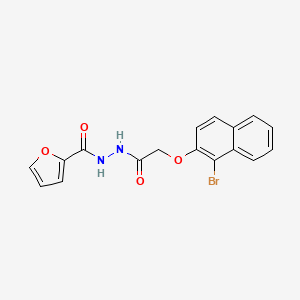 N'-{2-[(1-bromonaphthalen-2-yl)oxy]acetyl}furan-2-carbohydrazide