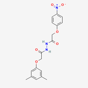 molecular formula C18H19N3O6 B14807358 2-(3,5-dimethylphenoxy)-N'-[(4-nitrophenoxy)acetyl]acetohydrazide 