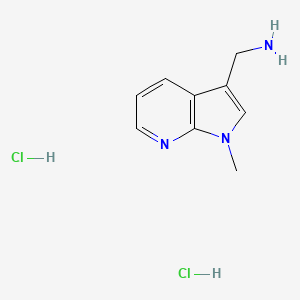 molecular formula C9H13Cl2N3 B1480736 (1-methyl-1H-pyrrolo[2,3-b]pyridin-3-yl)methanamine dihydrochloride CAS No. 2098100-62-8