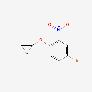 molecular formula C9H8BrNO3 B14807363 4-Bromo-1-cyclopropoxy-2-nitrobenzene 