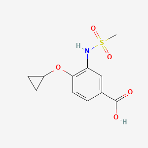 molecular formula C11H13NO5S B14807364 4-Cyclopropoxy-3-(methylsulfonamido)benzoic acid 