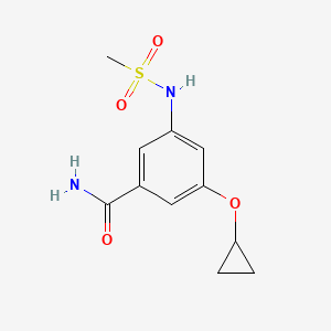 molecular formula C11H14N2O4S B14807368 3-Cyclopropoxy-5-(methylsulfonamido)benzamide 