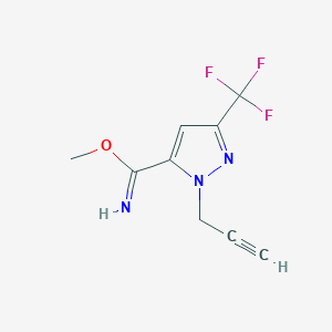 methyl 1-(prop-2-yn-1-yl)-3-(trifluoromethyl)-1H-pyrazole-5-carbimidate