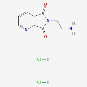 molecular formula C9H11Cl2N3O2 B1480738 6-(2-aminoethyl)-5H,6H,7H-pyrrolo[3,4-b]pyridine-5,7-dione dihydrochloride CAS No. 2098033-17-9