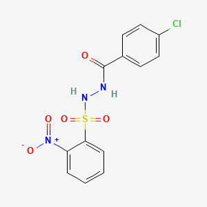 4-chloro-N'-[(2-nitrophenyl)sulfonyl]benzohydrazide