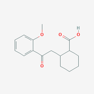 molecular formula C16H20O4 B14807408 2-[2-(2-Methoxyphenyl)-2-oxoethyl]cyclohexane-1-carboxylic acid 