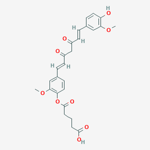 5-[4-[(1E,6E)-7-(4-hydroxy-3-methoxyphenyl)-3,5-dioxohepta-1,6-dienyl]-2-methoxyphenoxy]-5-oxopentanoic acid