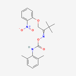 molecular formula C21H25N3O5 B14807451 [[3,3-dimethyl-1-(2-nitrophenoxy)butan-2-ylidene]amino] N-(2,6-dimethylphenyl)carbamate 