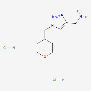 (1-((tetrahydro-2H-pyran-4-yl)methyl)-1H-1,2,3-triazol-4-yl)methanamine dihydrochloride