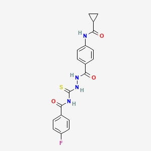 N-{[2-({4-[(cyclopropylcarbonyl)amino]phenyl}carbonyl)hydrazinyl]carbonothioyl}-4-fluorobenzamide