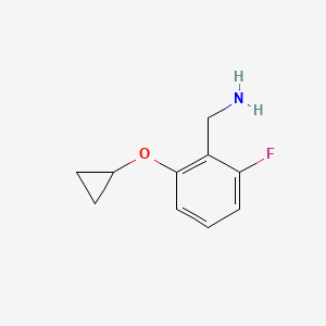 molecular formula C10H12FNO B14807494 (2-Cyclopropoxy-6-fluorophenyl)methanamine 