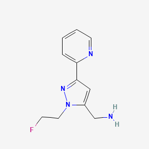 molecular formula C11H13FN4 B1480753 (1-(2-fluoroethyl)-3-(pyridin-2-yl)-1H-pyrazol-5-yl)methanamine CAS No. 2098050-42-9