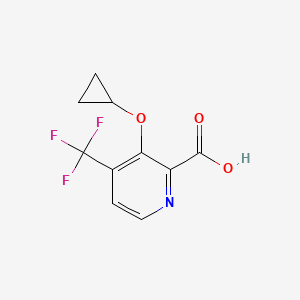 molecular formula C10H8F3NO3 B14807550 3-Cyclopropoxy-4-(trifluoromethyl)picolinic acid 