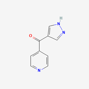 molecular formula C9H7N3O B14807559 (Pyrazol-4-YL)(pyridin-4-YL)methanone 