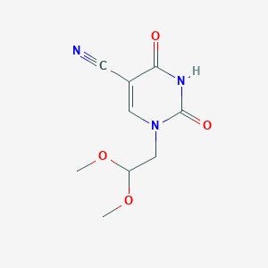 molecular formula C9H11N3O4 B1480756 1-(2,2-Dimethoxyethyl)-2,4-dioxo-1,2,3,4-tetrahydropyrimidine-5-carbonitrile CAS No. 2098101-39-2