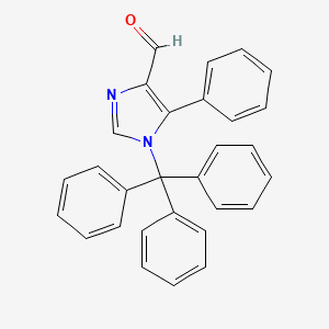 molecular formula C29H22N2O B14807568 5-Phenyl-1-trityl-1H-imidazole-4-carbaldehyde 