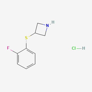 molecular formula C9H11ClFNS B1480759 3-((2-Fluorophenyl)thio)azetidine hydrochloride CAS No. 2098100-30-0