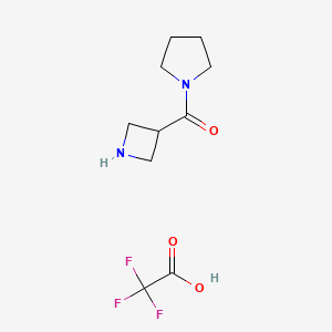 molecular formula C10H15F3N2O3 B1480760 Azetidin-3-yl(pyrrolidin-1-yl)methanone 2,2,2-trifluoroacetate CAS No. 2098126-83-9