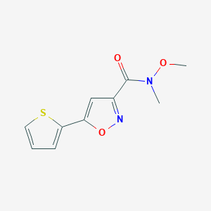 N-methoxy-N-methyl-5-(thiophen-2-yl)isoxazole-3-carboxamide