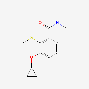 molecular formula C13H17NO2S B14807606 3-Cyclopropoxy-N,N-dimethyl-2-(methylthio)benzamide 