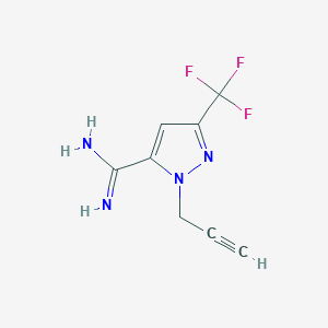 1-(prop-2-yn-1-yl)-3-(trifluoromethyl)-1H-pyrazole-5-carboximidamide