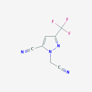 1-(cyanomethyl)-3-(trifluoromethyl)-1H-pyrazole-5-carbonitrile