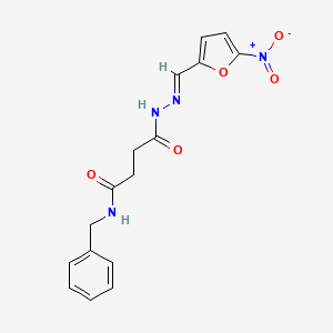 molecular formula C16H16N4O5 B14807632 N-benzyl-4-{(2E)-2-[(5-nitrofuran-2-yl)methylidene]hydrazinyl}-4-oxobutanamide 