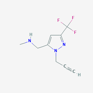 N-methyl-1-(1-(prop-2-yn-1-yl)-3-(trifluoromethyl)-1H-pyrazol-5-yl)methanamine