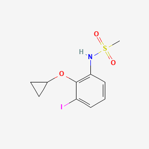 molecular formula C10H12INO3S B14807653 N-(2-Cyclopropoxy-3-iodophenyl)methanesulfonamide 