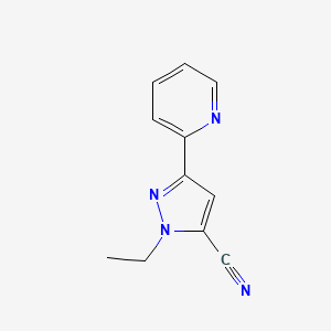1-ethyl-3-(pyridin-2-yl)-1H-pyrazole-5-carbonitrile