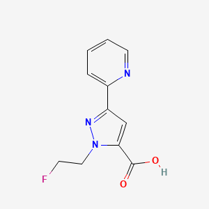 molecular formula C11H10FN3O2 B1480768 1-(2-fluoroethyl)-3-(pyridin-2-yl)-1H-pyrazole-5-carboxylic acid CAS No. 2098134-51-9