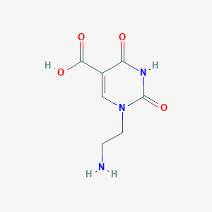 molecular formula C7H9N3O4 B1480772 1-(2-氨基乙基)-2,4-二氧代-1,2,3,4-四氢嘧啶-5-羧酸 CAS No. 2094379-51-6