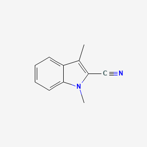 molecular formula C11H10N2 B14807729 1,3-Dimethyl-1h-indole-2-carbonitrile 