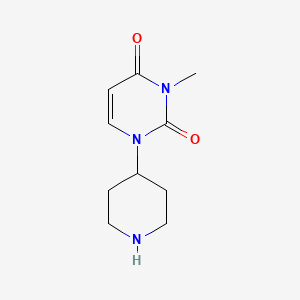 molecular formula C10H15N3O2 B1480773 3-methyl-1-(piperidin-4-yl)pyrimidine-2,4(1H,3H)-dione CAS No. 2097959-97-0
