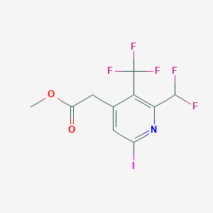 Methyl 2-(difluoromethyl)-6-iodo-3-(trifluoromethyl)pyridine-4-acetate