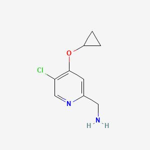 molecular formula C9H11ClN2O B14807750 (5-Chloro-4-cyclopropoxypyridin-2-YL)methanamine 