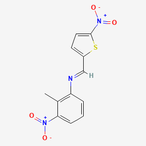 2-methyl-3-nitro-N-[(E)-(5-nitrothiophen-2-yl)methylidene]aniline