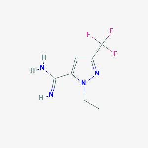 1-ethyl-3-(trifluoromethyl)-1H-pyrazole-5-carboximidamide