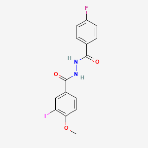 N'-[(4-fluorophenyl)carbonyl]-3-iodo-4-methoxybenzohydrazide