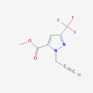 molecular formula C9H7F3N2O2 B1480781 methyl 1-(prop-2-yn-1-yl)-3-(trifluoromethyl)-1H-pyrazole-5-carboxylate CAS No. 2098101-17-6