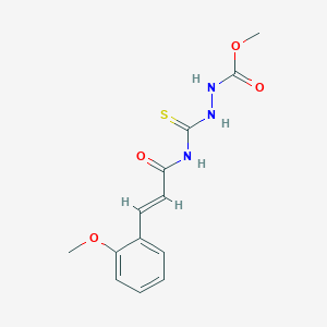 methyl 2-{[(2E)-3-(2-methoxyphenyl)prop-2-enoyl]carbamothioyl}hydrazinecarboxylate