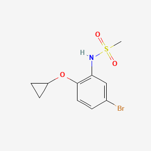 molecular formula C10H12BrNO3S B14807828 N-(5-Bromo-2-cyclopropoxyphenyl)methanesulfonamide 