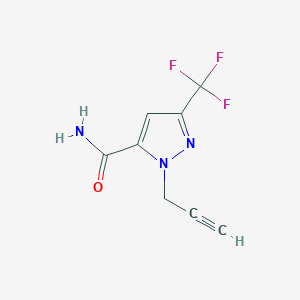molecular formula C8H6F3N3O B1480783 1-(prop-2-yn-1-yl)-3-(trifluoromethyl)-1H-pyrazole-5-carboxamide CAS No. 2097963-23-8