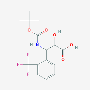 2-Hydroxy-3-[(2-methylpropan-2-yl)oxycarbonylamino]-3-[2-(trifluoromethyl)phenyl]propanoic acid