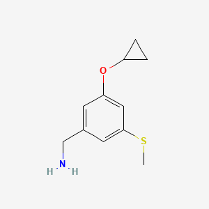 (3-Cyclopropoxy-5-(methylthio)phenyl)methanamine