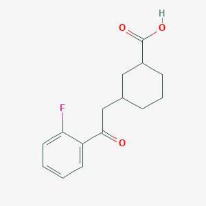 cis-3-[2-(2-Fluorophenyl)-2-oxoethyl]-cyclohexane-1-carboxylic acid